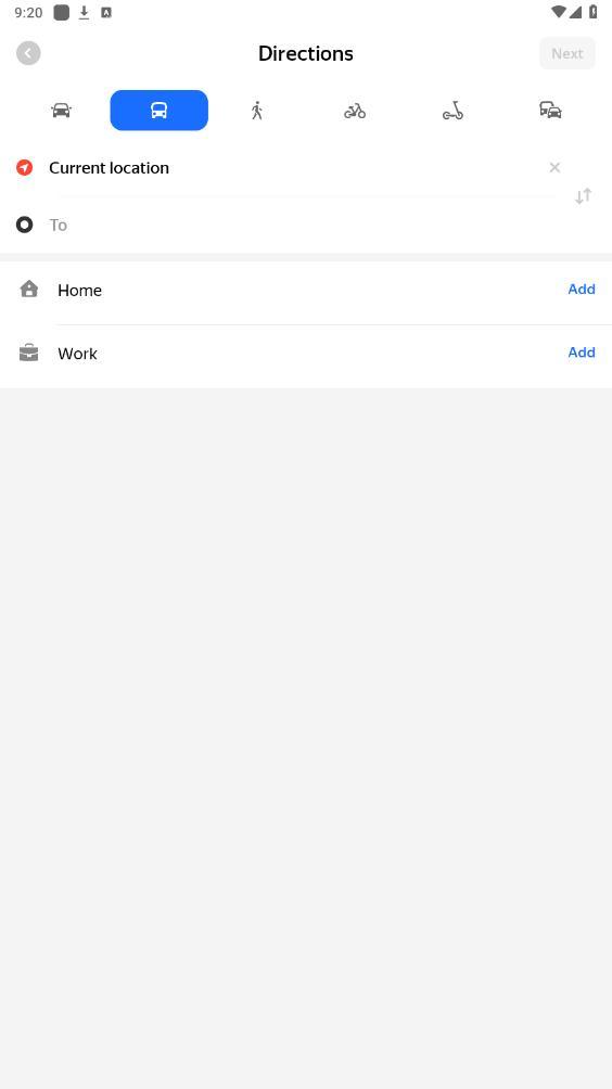 Yandex Maps app